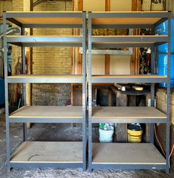 Pair Of Metal Storage Shelves