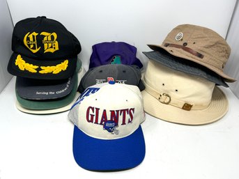 Vintage Hats Including 90s NY Giants & LL Bean