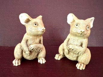 Pair Of Mice Figures By Marty