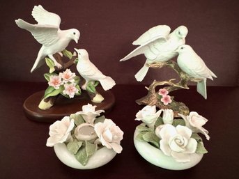 Group Of Porcelain Bird Statues And More