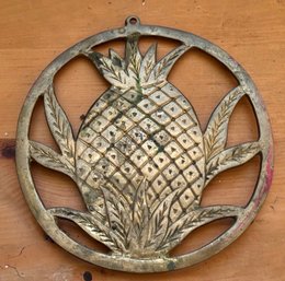 Vintage Brass Pineapple Trivet By The Cook's Bazaar