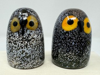 Pair Of Iittala Birds Toikka Little Barn Owls By Oiva Toikka (EN)