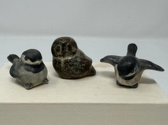 Studio Pottery Owl And Bird Figures (EP)