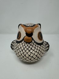 Acoma Pueblo Native American Indian Pottery Owl - Signed H. Antonio