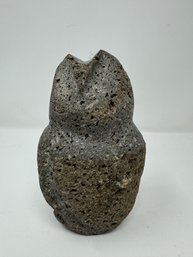 Unsigned Stone Owl Carving