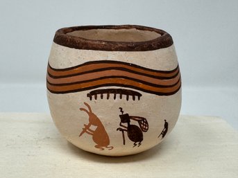 Acoma Pottery Vessel Signed Drew Lewis