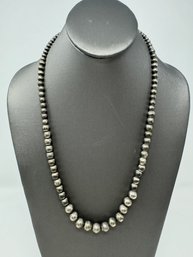 Beaded Sterling Navajo Pearl Necklace 61.62g (J14)