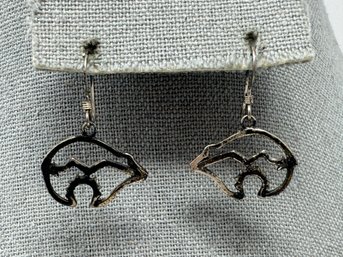 Sterling Bear Shaped Earrings (J27)