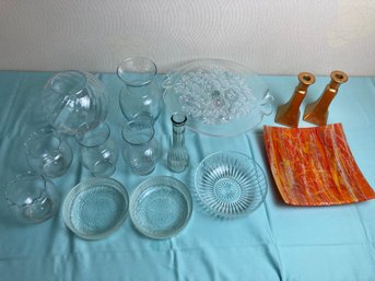 Home Decor Lot Of Vases, Vessels And Candlesticks