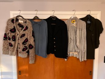 Collection Of Women's St. John & Designer Sweaters And Jackets Size Medium - SEE PHOTOS