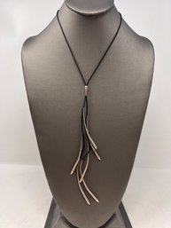 Corded Sterling Abstract Necklace  (J8)