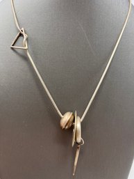 Abstract Sterling Necklace 26g Unsigned (J9)