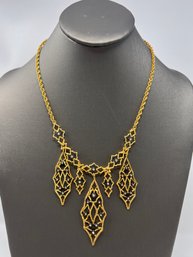 Alexis Bittar Gold And Rhinestone Necklace (J13)