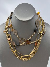 Group Of Gold Tone Necklaces (J14)