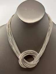 Piano Wire Knot Necklace (J29)