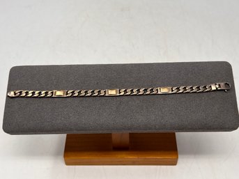 Sterling And 18K Bracelet (j43)