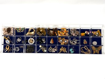 Large Lot Of Costume And Sterling Jewelry (J46)Pins, Pendants, Earrings And More!