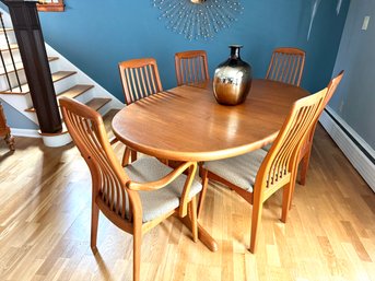 Danish Teak Dining Table And Chairs By Schou Andersen C.1960s