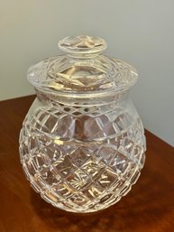 Waterford Crystal Pineapple Candy Jar W/ Lid - Signed