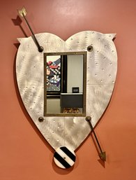 Rare Thomas Mann Techno Romantic Art Large Winged Heart Mirror