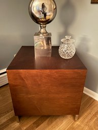 MCM Walnut Cube Side Table