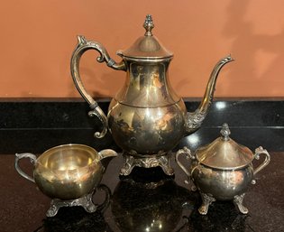 Silverplate Tea Set Gotham And FB Rogers