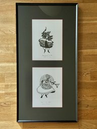 Pair Of Woodcuts Signed ROBSON VIANA - Titled '' OXUM OPARA'' & 'Ew'