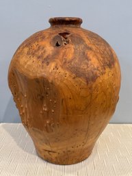 Custom Folk Wood Art Burl Wood Vase