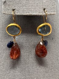 Multi Stone With Gold Detail Earrings