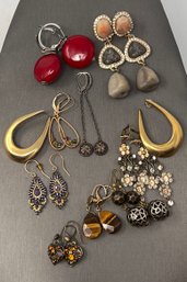 Nice Collection Of Earrings Including Some Signed Vintage