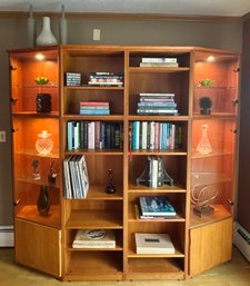 Very Nice Danish Wall Unit By Nordic Furniture Made In Canada Bookcase Display Cabinet