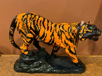 Large Vintage Ceramic Tiger Figure - Signed