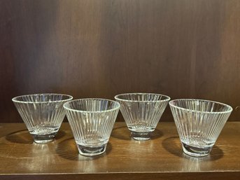 Set Of Four Stemless Cocktail Glasses