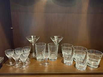 Collection Of Barware Including Cristal D'arques Glasses