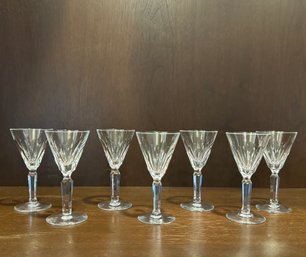 Set Of Seven Waterford Crystal Stems