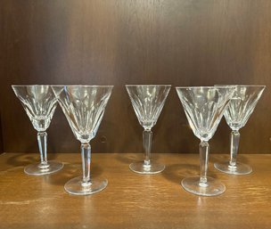 Set Of Five Waterford Crystal Stems