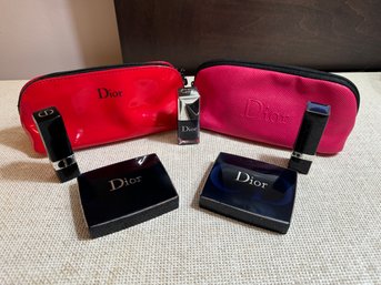 Collection Of Dior Makeup, Makeup Bags And Nail Lacquer