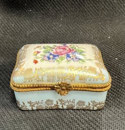 65. Limoges Trinket Box. Signed