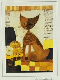 56. Wachtmeister, Rosina. Litho. Yellow Cat