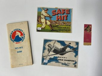 63. Sports Lot Hockey. Field. Safe Hit Label (4)