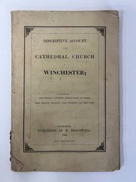 65. 1844 Cathedral Church Winchester Book W/Engravings