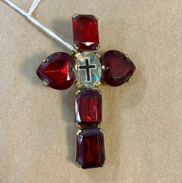 22. Vintage Signed Zoe Coste French Cross Pin