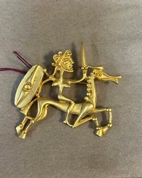 35. Unusual Modernist Brooch Horse And Rider