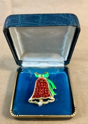 37. Vintage Beatrix BJ Christmas Holiday Bell Brooch