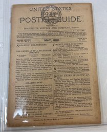 32. 1881 Postal Guide Booklet