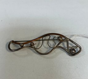 36. Antique Silver And Copper Brooch