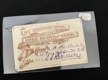 76. Vintage 1878 Railroad Train Ticket