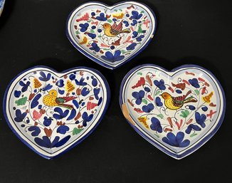 79. Italian Ceramic Heart Shaped Dishes (3)