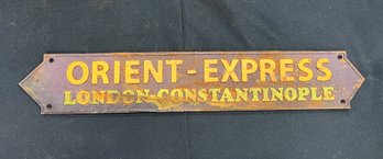 23. Cast Iron Orient Express Sign