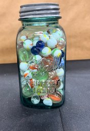 31. Mason Jar Assorted Marbles (2)